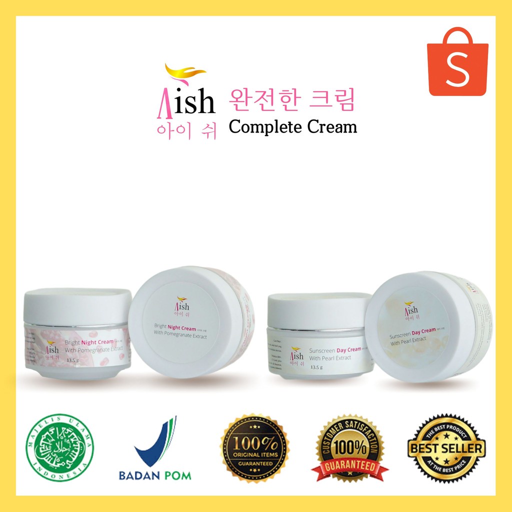 BISA  COD - AISH SKINCARE KOREA ORIGINAL 100% BPOM - SERUM ACNE | BRIGHTENING | DARK SPOT | CREAM DAY NIGHT | FACIAL | TONER