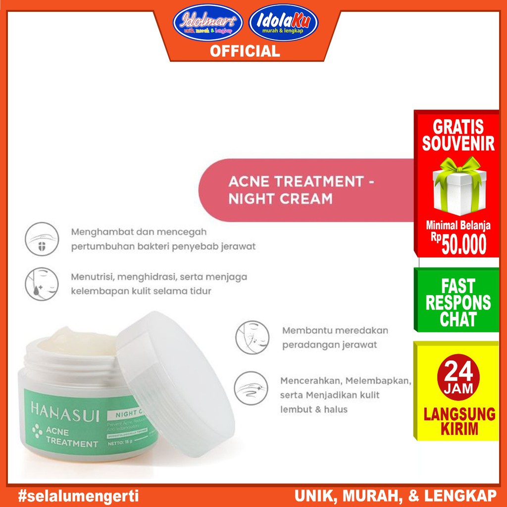 PAKET HANASUI ACNE TREATMENT/ PAKET PERAWATAN WAJAH ANTI ACNE