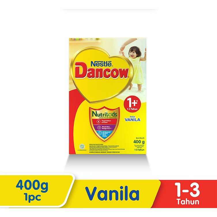 NESTLE Dancow 1+ Nutritods Rasa Vanila Susu Pertumbuhan Anak 1 - 3 Tahun 400 gr