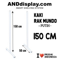 KAKI RAK MUNDO T. 150CM Putih DISPLAY CANTOLAN RAM DINDING