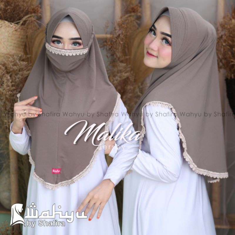 kerudung/jilbab/hijab khimar malika ori wahyu by safira