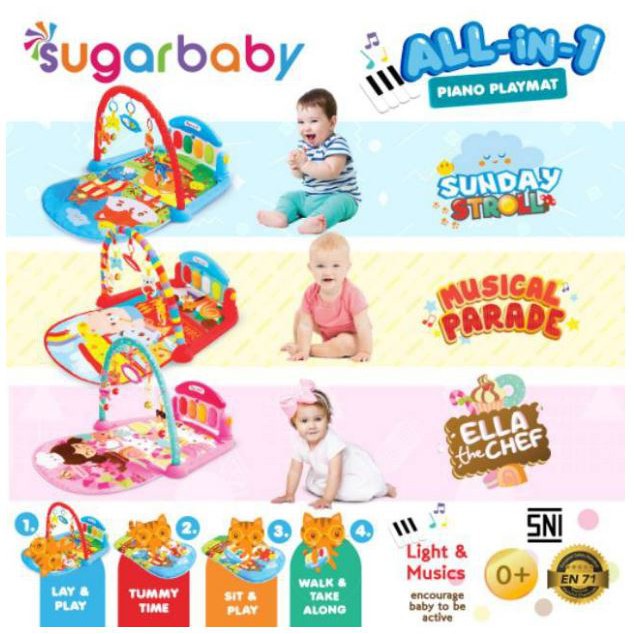 SUGAR BABY All In One Piano Playmat Musical / Alas Main Bayi Karpet Musik