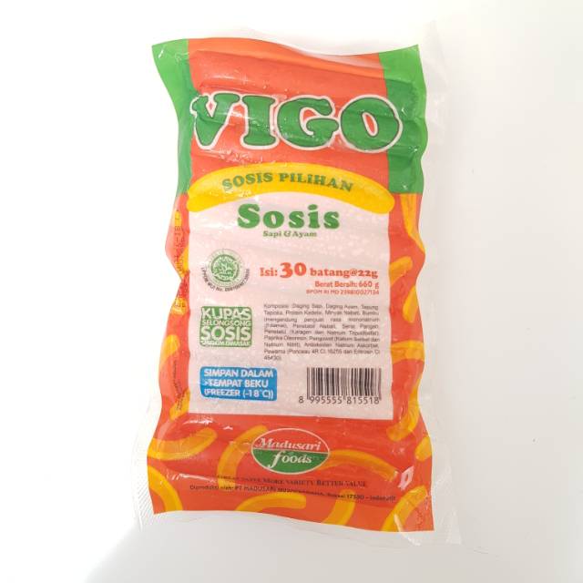 

Vigo Sosis sapi dan Ayam isi 30pcs