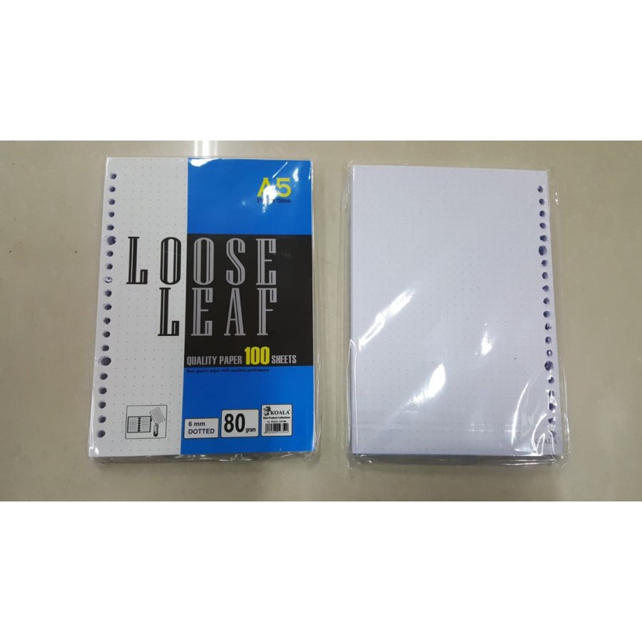 

LOOSE LEAF KOALA A5 (210MM X 150MM) TITIK 100 SHEETS