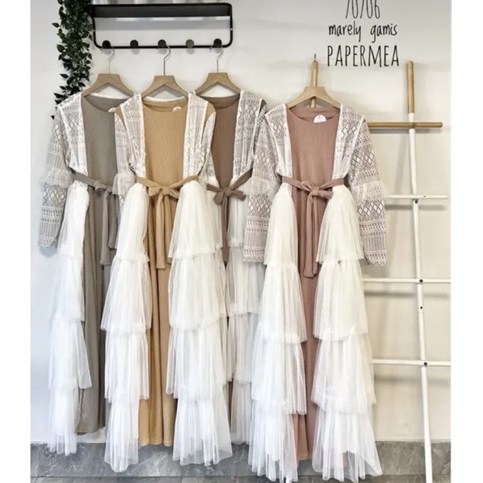 GAMIS BURKAT PAPERMEA ORI/GAMIS SALSABILA/DRESS PESTA
