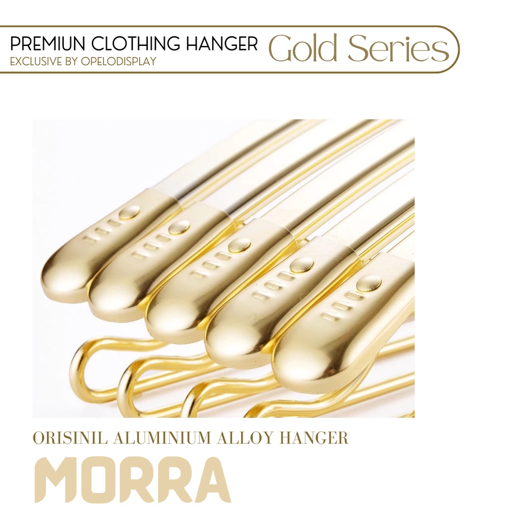 HANGER BAJU PREMIUM MORRA ALUMINIUM ALLOY GOLD SERIES