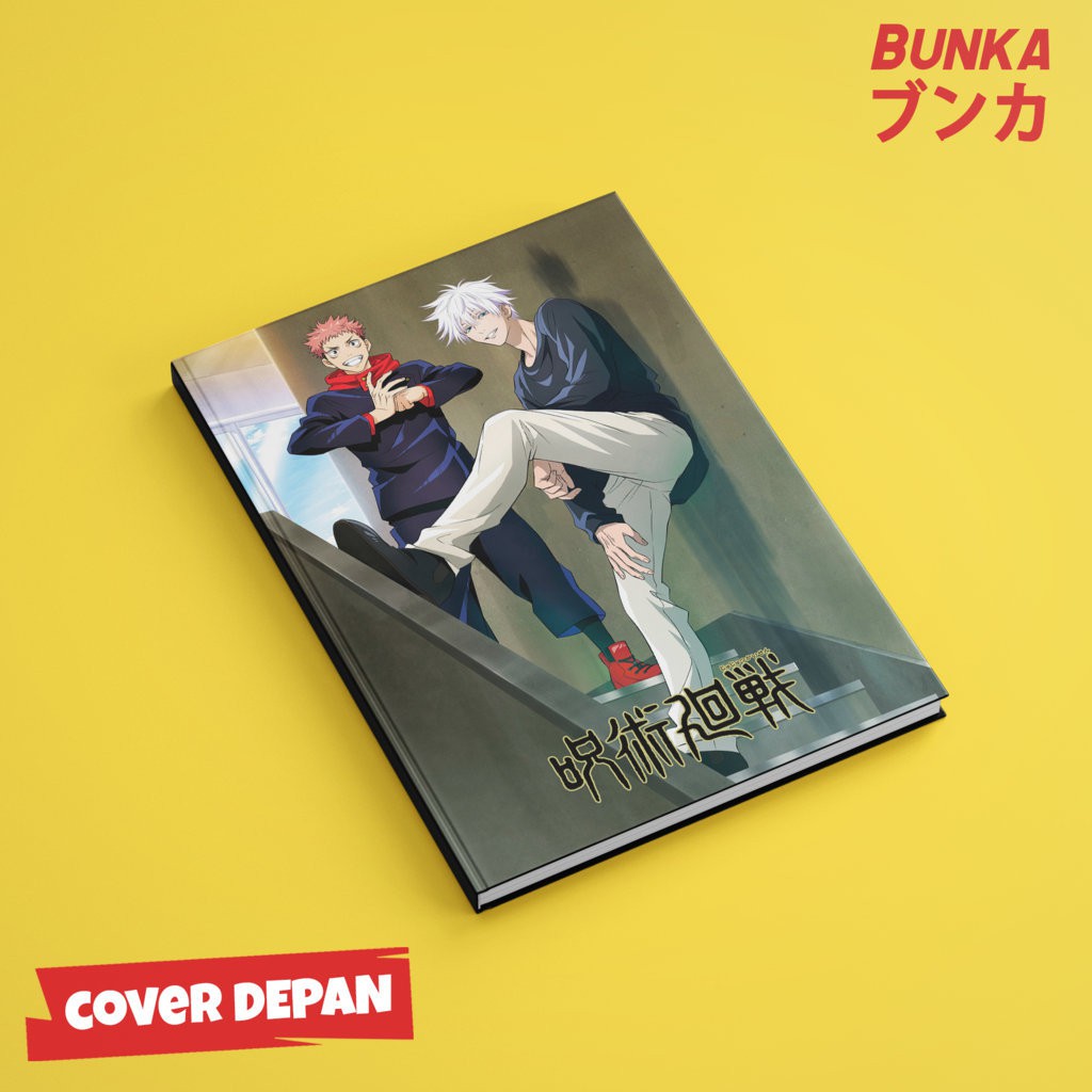 

Notebook Anime Jujutsu Kaisen Itadori Yuji Satoru Gojo Hardcover A5 Buku Tulis Catatan Notes Agenda