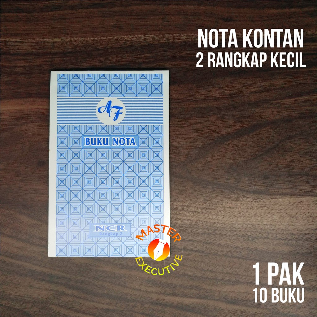 [Pak - 10 Buku] AF Buku Nota Kontan Kecil 2 ply NCR / K2 Rangkap