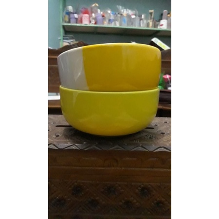 mangkok keramik two tone