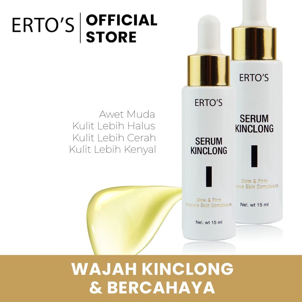 BPOM Ertos Serum Kinclong Serum Glowing Erto's Serum Pencerah Wajah Serum Ertos Glowtening