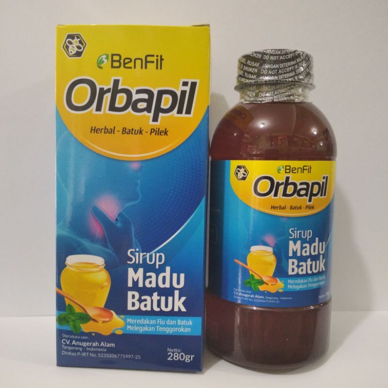 

Madu batuk obat batuk dan pilek herbal batuk ORBAPIL.