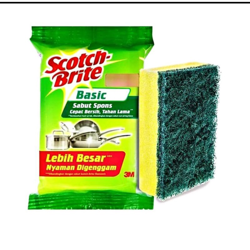 3M SCOTCH BRITE ID - T36 BASIC Sabut Spons New / Spons High Qualiti / spon cuci piring / spon busa