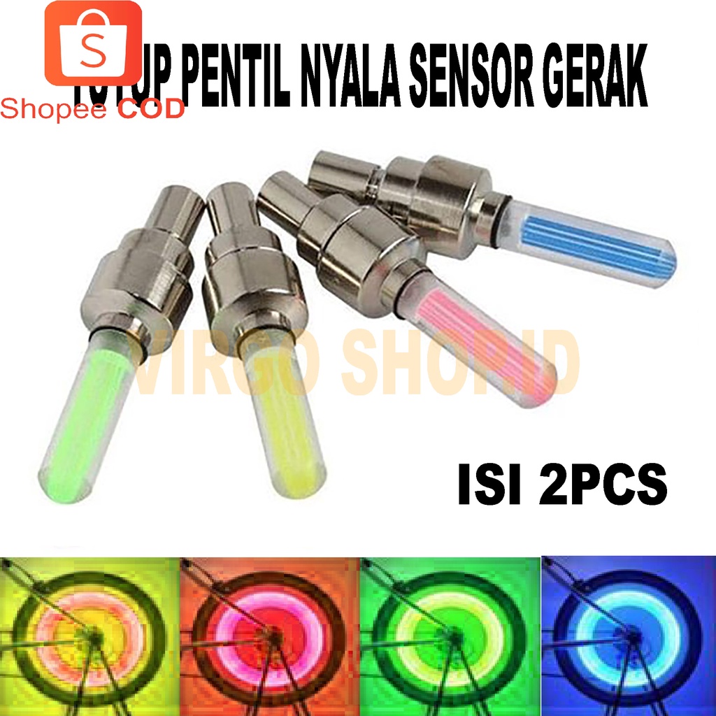 Jual Tutup Pentil Ban Motor Menyala Led 2 Pcs Aksesoris Motor