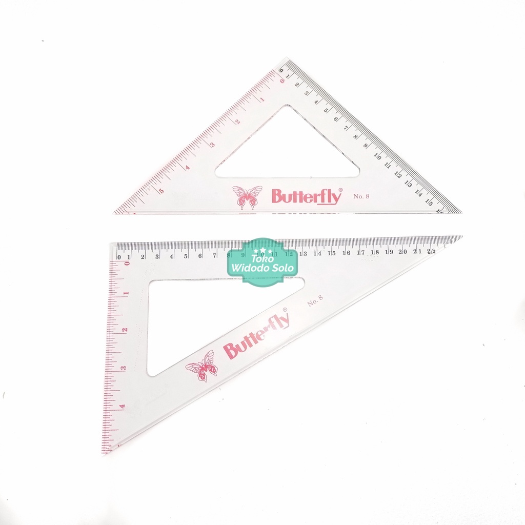 

1 SET Penggaris Segitiga Set Butterfly No 8 Triangle Ruler - ISI 2 BUAH