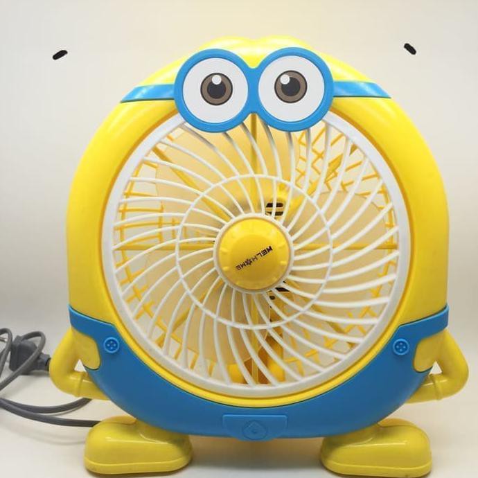Kipas Angin KARAKTER MINION Box Fan. BoxFan WELHOME - Kuning