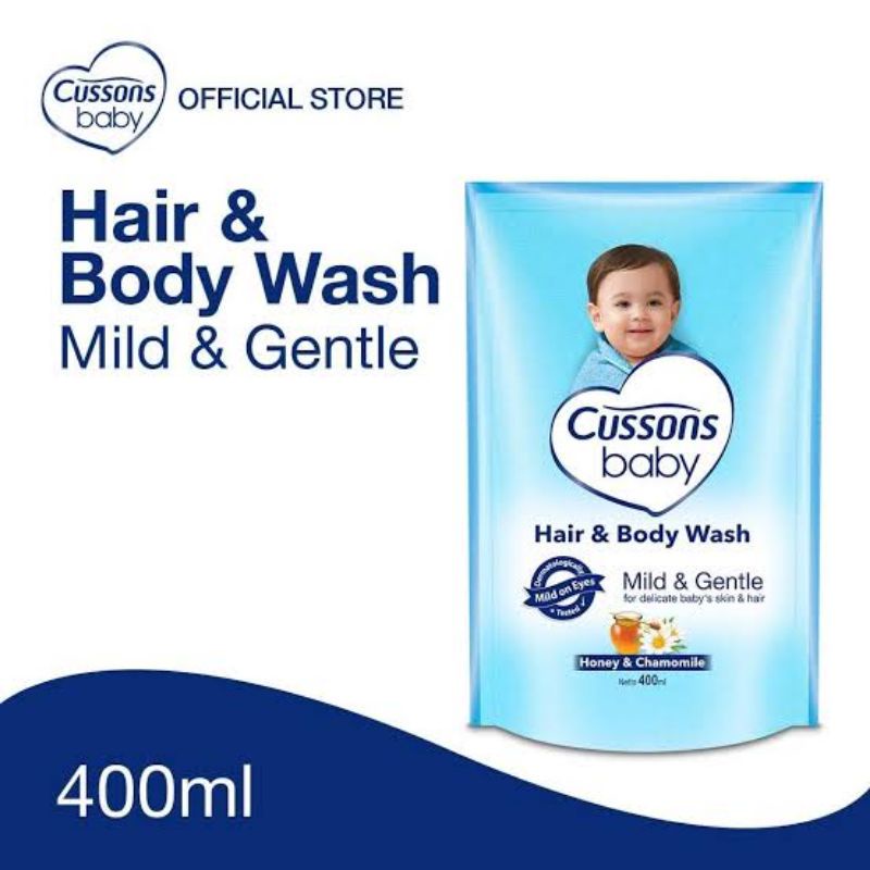 Cussons Baby Milk Bath Hair &amp; Body 400ml Refill - Cusson Sabun Mandi Bayi - Sabun Shampoo Bayi 2in1