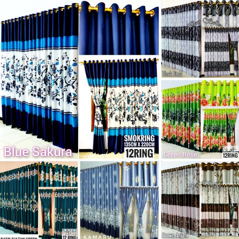 GORDEN PINTU JENDELA SMOKERING 12 LUBANG GORDEN JENDELA KORDEN MOTIF KARAKTER TERLARISS...,,,,,