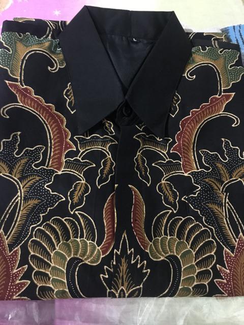 Dipoalam Cabut Sogan Pendek Kemeja Batik Pria Full Furing Katun Cabut Primisima