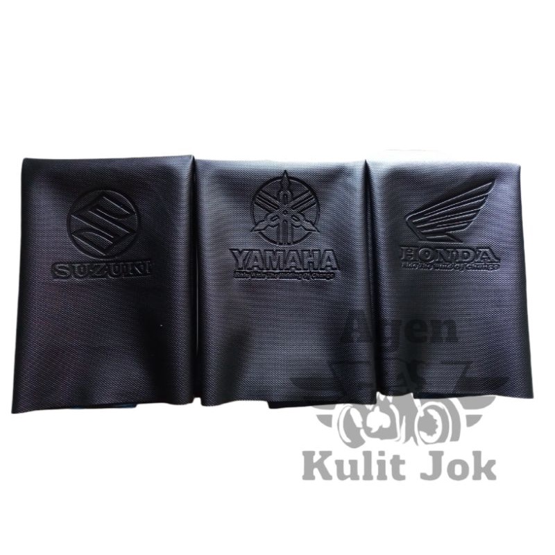 Cover jok/Sarung jok/kulit jok motor LOGO pres /Ukuran 85x46 dan 95x46 cm