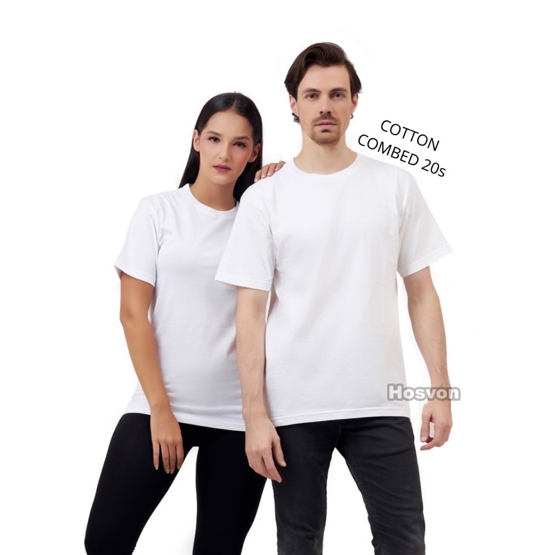 BIG SIZE XXXXL - Kaos Polos Lengan Pendek Katun Combed 20s (PRIA &amp; WANITA)