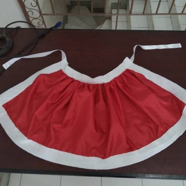 Bolero natal merah kombinasi putih