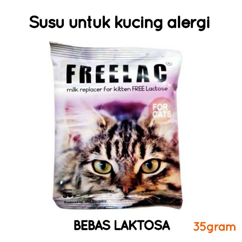 Susu kucing alergi FREELAC Bebas Laktosa 35gr Kitten Baby Cat Free Lac