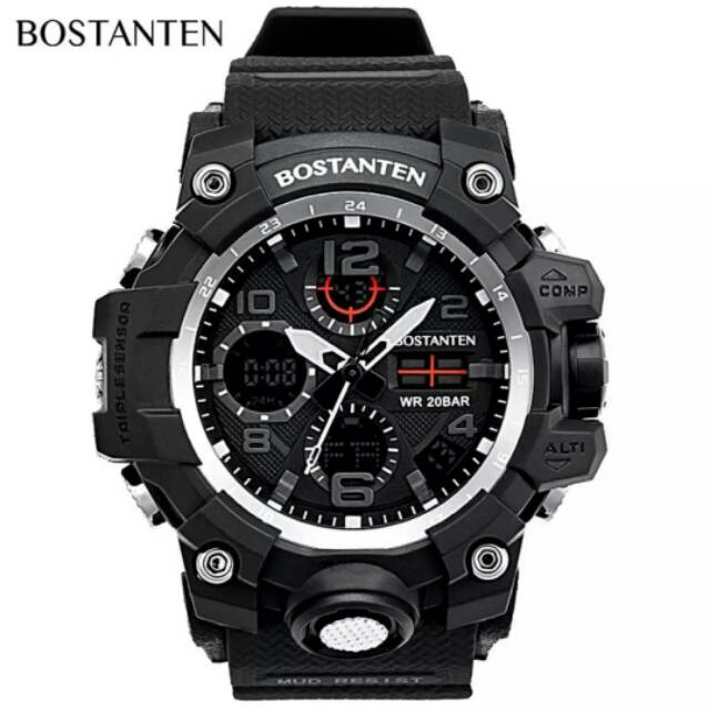 BOSTANTEN  Jam tangan pria waterproof terbaru 2052K/jam tangan sport original