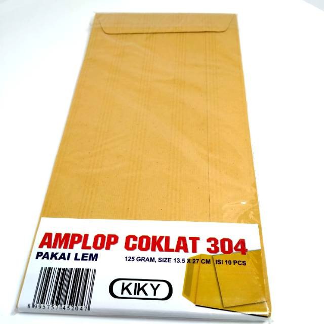 

Jual Amplop Cokelat KIKY Lem 304 125gr 13,5x27cm