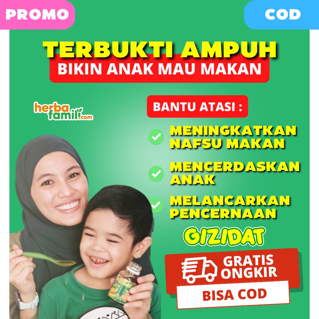 GIZIDAT 100% ORIGINAL | Vitamin Anak/Bayi Nafsu Makan Ori Official Store Asli Penambah Nafsu Makan Anak Secara Alami Tanpa Efek Samping GIZIDAT Aman Untuk Anak