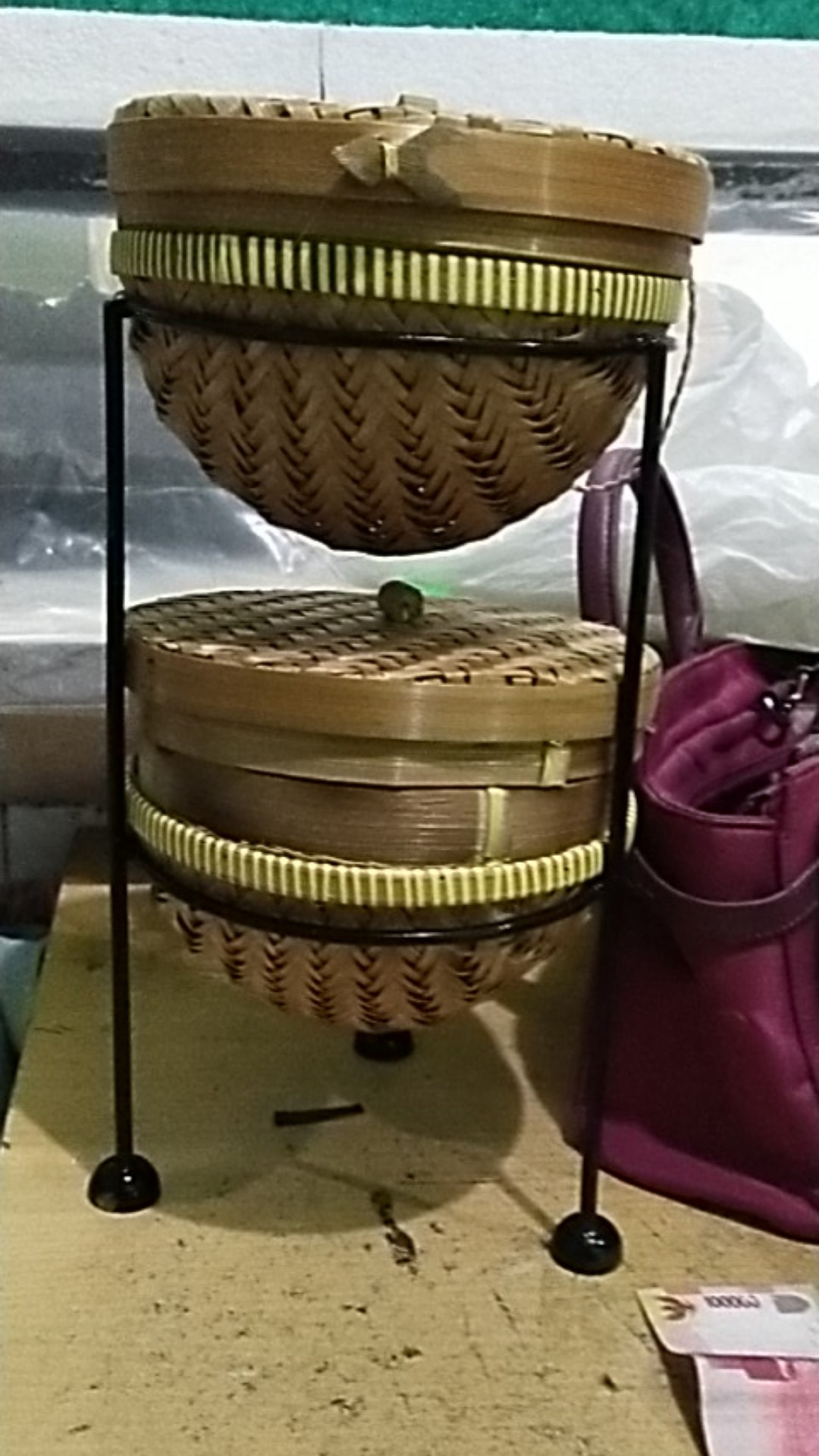 Rak Bawang Rak Bumbu Tutup Susun 2