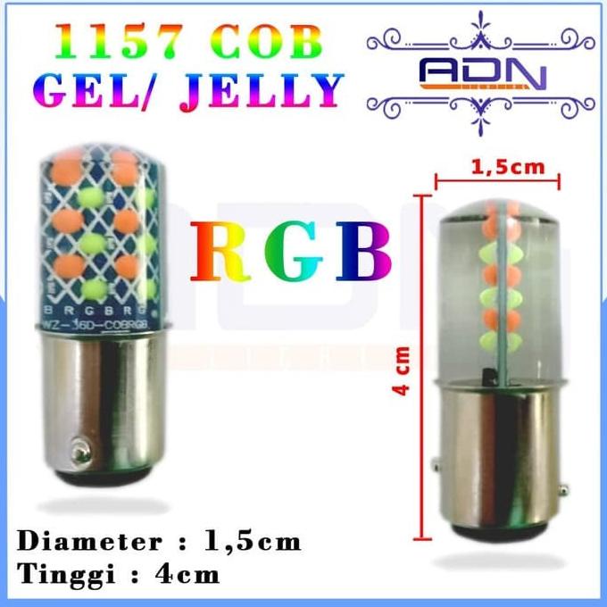 LAMPU LED REM Motor Mobil 1157 RGB bayonet kaki 2 Kedip STROBO PCS and-off91 Kualitas Baik