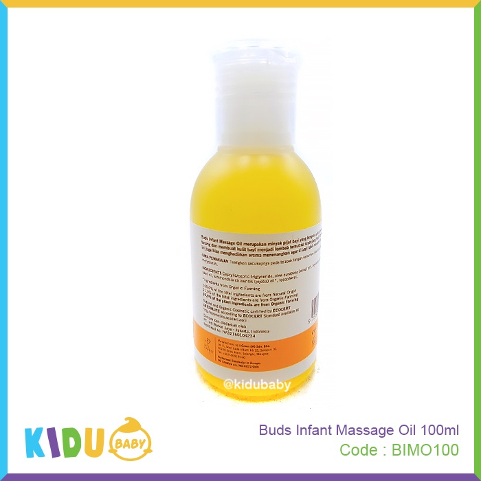 Buds Organics Infant Massage Oil 100ml Kidu Baby