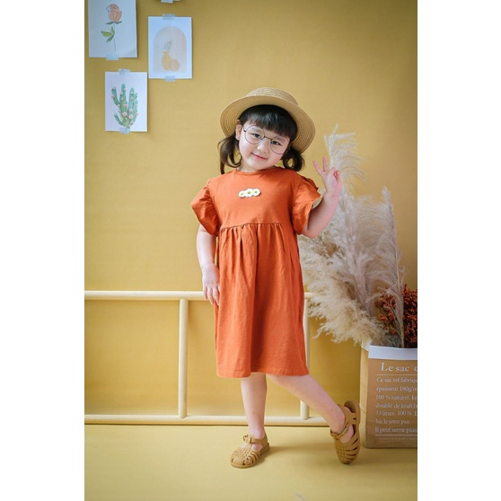 Smilee Dress Bunga 1 - 5 Tahun Dress Flower Ruffle Dress Ruffle Flower Anak Perempuan CBKS S24