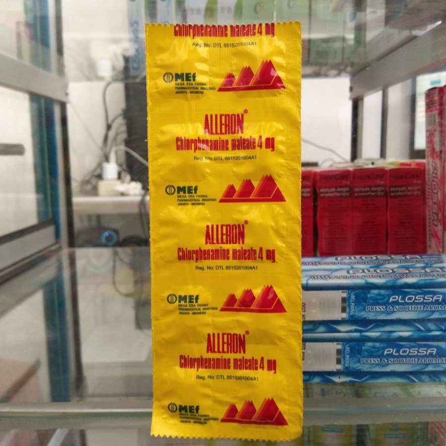 ALLERON CTM 4MG AMPUH OBAT ALERGI GATAL-GATAL-1 STRIP ISI 10 TABLET MEF ALLERON CTM 4MG PALING AMPUH