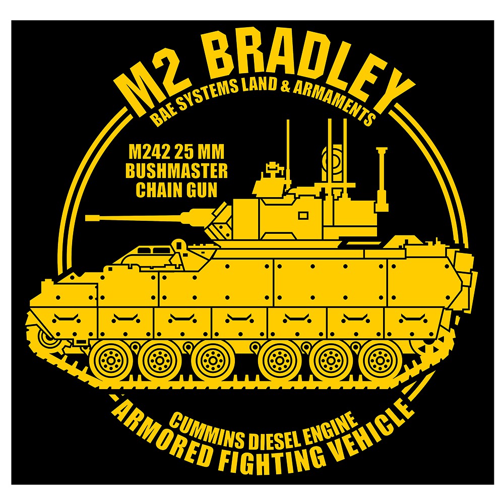M2 Bradley IFV Two Stripes Cutting Sticker
