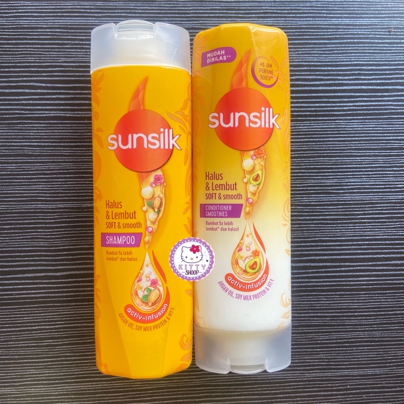 Sunsilk Shampoo Rambut Lembut Soft &amp; Smooth Activ-Infusion Rambut 5X Lebih Lembut &amp; Halus with Argan Oil 160 ml