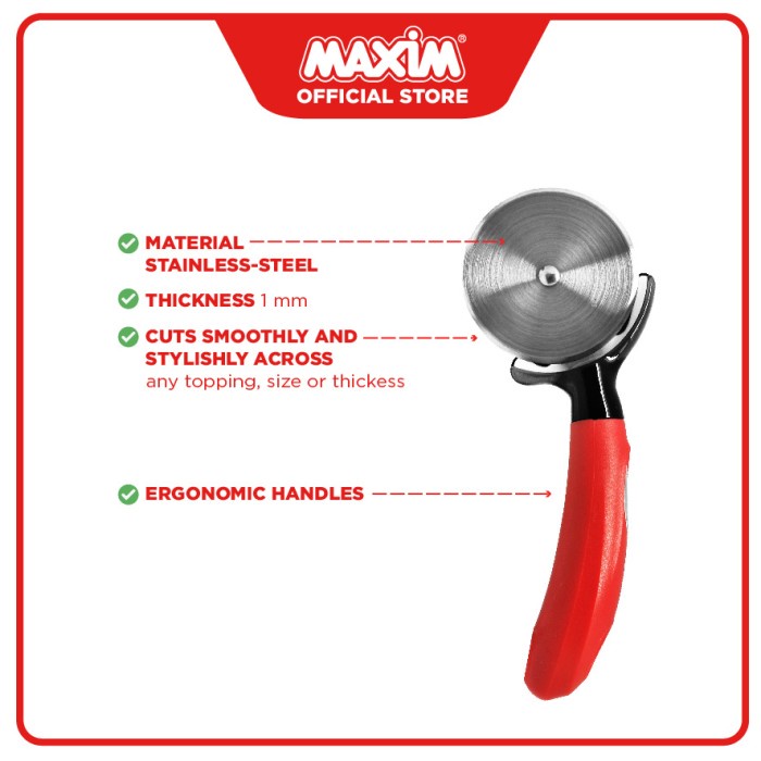 Maxim Tools Pizza Cutter - Alat Pemotong Pizza / Adonan-2