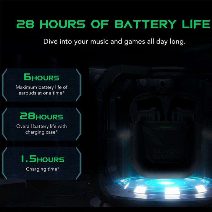 Black Shark JoyBuds TWS Bluetooth Gaming Earphones BE18 Garansi Resmi 1 Tahun