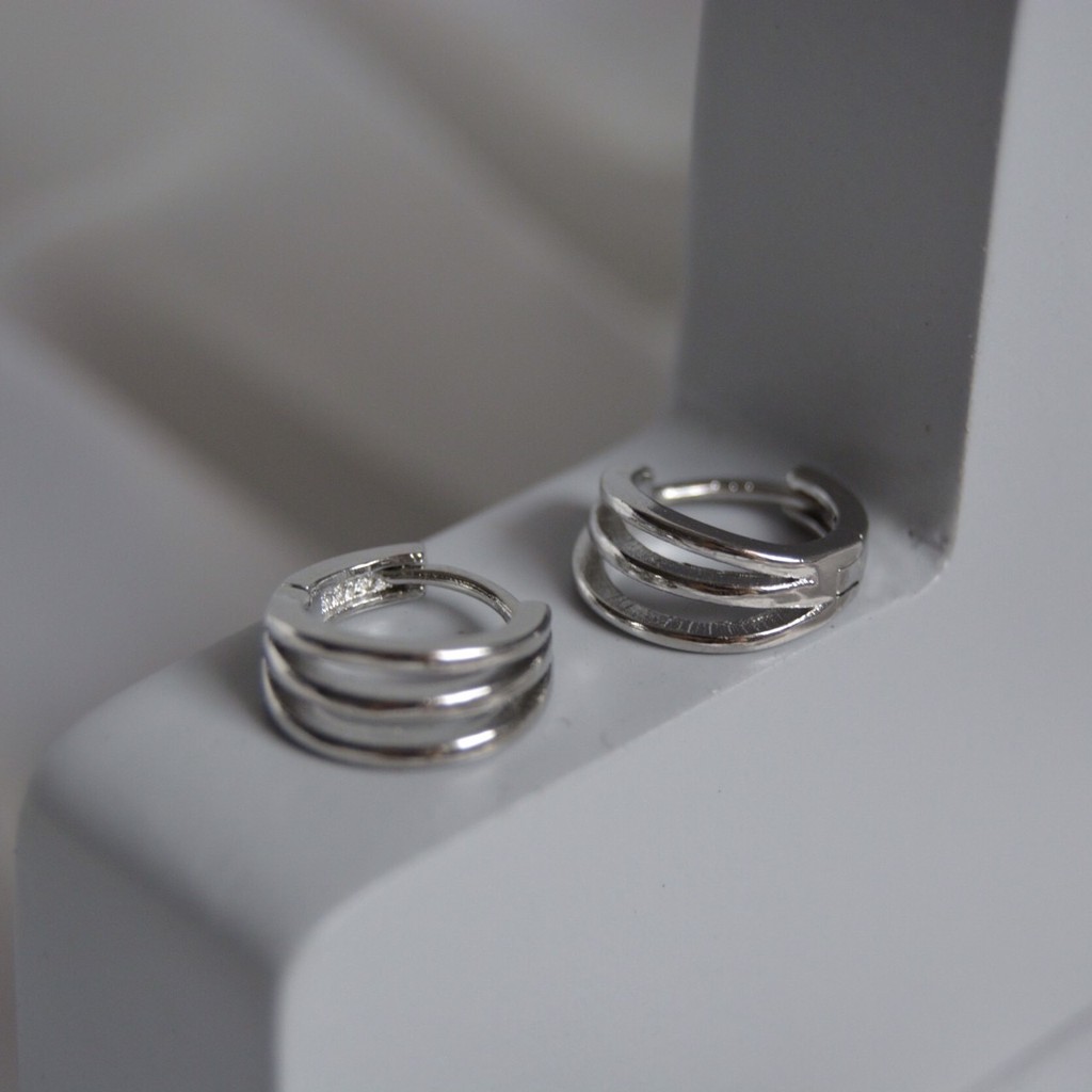 Triple Hoop Earrings / Anting Titanium / Anting Wanita / Anting Anti Karat