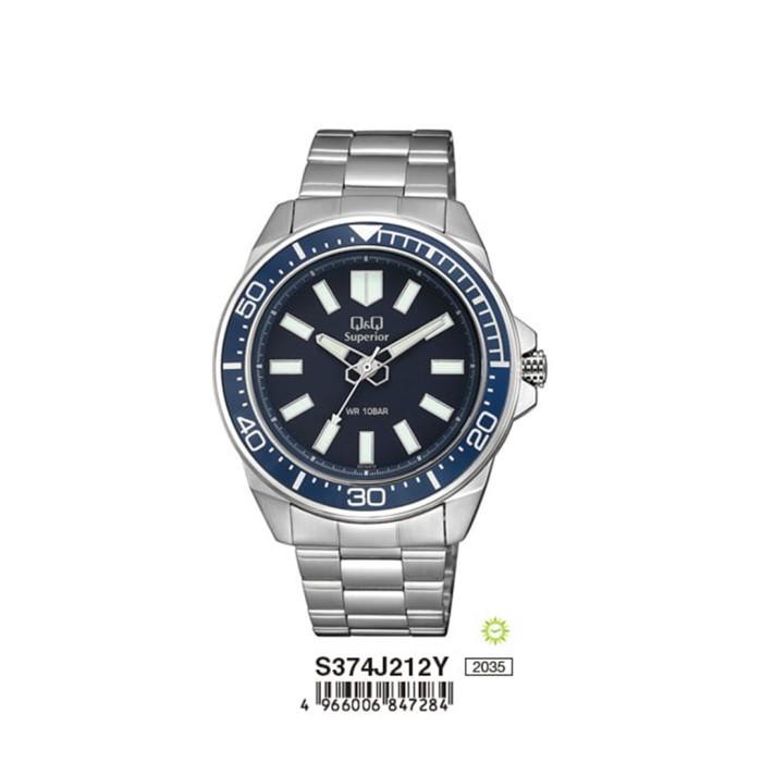Q&Q S374 S37J Series Qnq Qq Q&Q Jam Tangan Analog Pria Original Diver