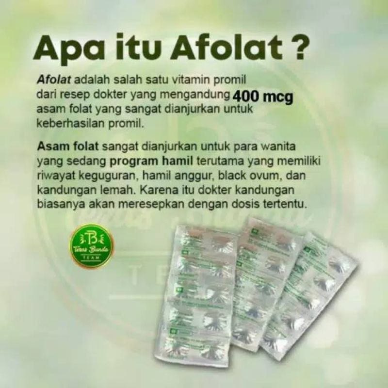 Afolat asam folat 400mcg1 folavit 400mcg perstrip