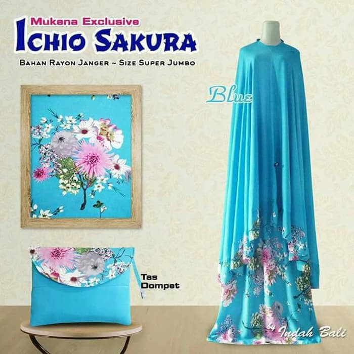 Termurah !!! Azurra Shop Mukena Sakura Ichio Premium Mekenah Dewasa Fashion Muslim Murah