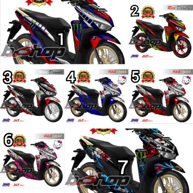  Decal  New Vario  125  150 monster energy hello  kitty  variasi 