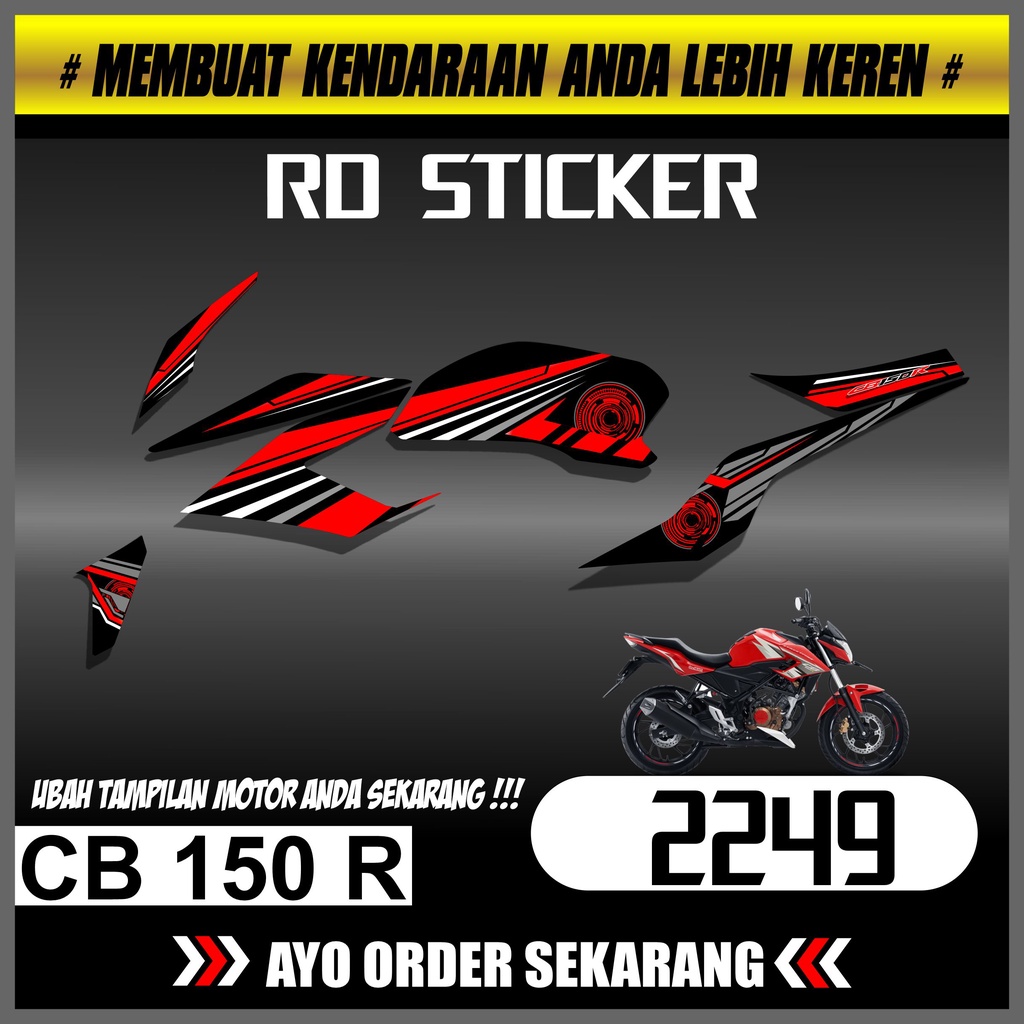 Striping CB 150 R FACELIFT 2016-2018 Striping CB 150 R FACELIFT Decal Motor CB 150 R FACELIFT stripi