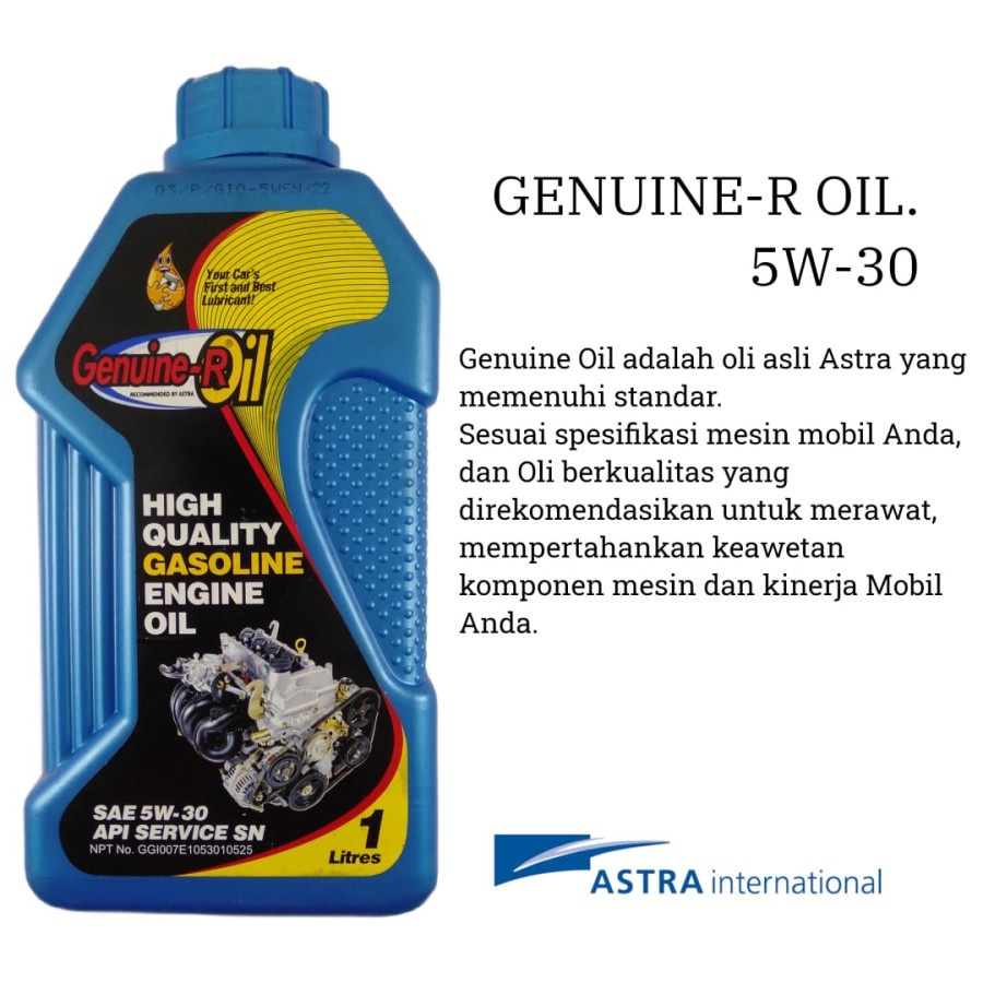 Oli Daihatsu 5W30 Astra Genuine R Oil SAE 5W-30 API Service SM 1L ORIGINAL