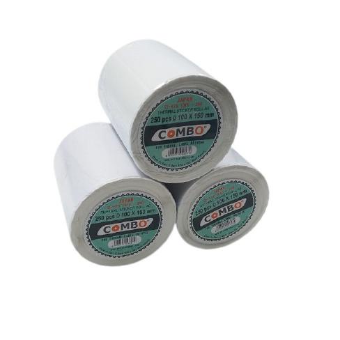 Kertas Label Sticker 100 X 150 Mm / Label Barcode / Kertas Stiker Thermal A6 Kertas / Thermal Label 