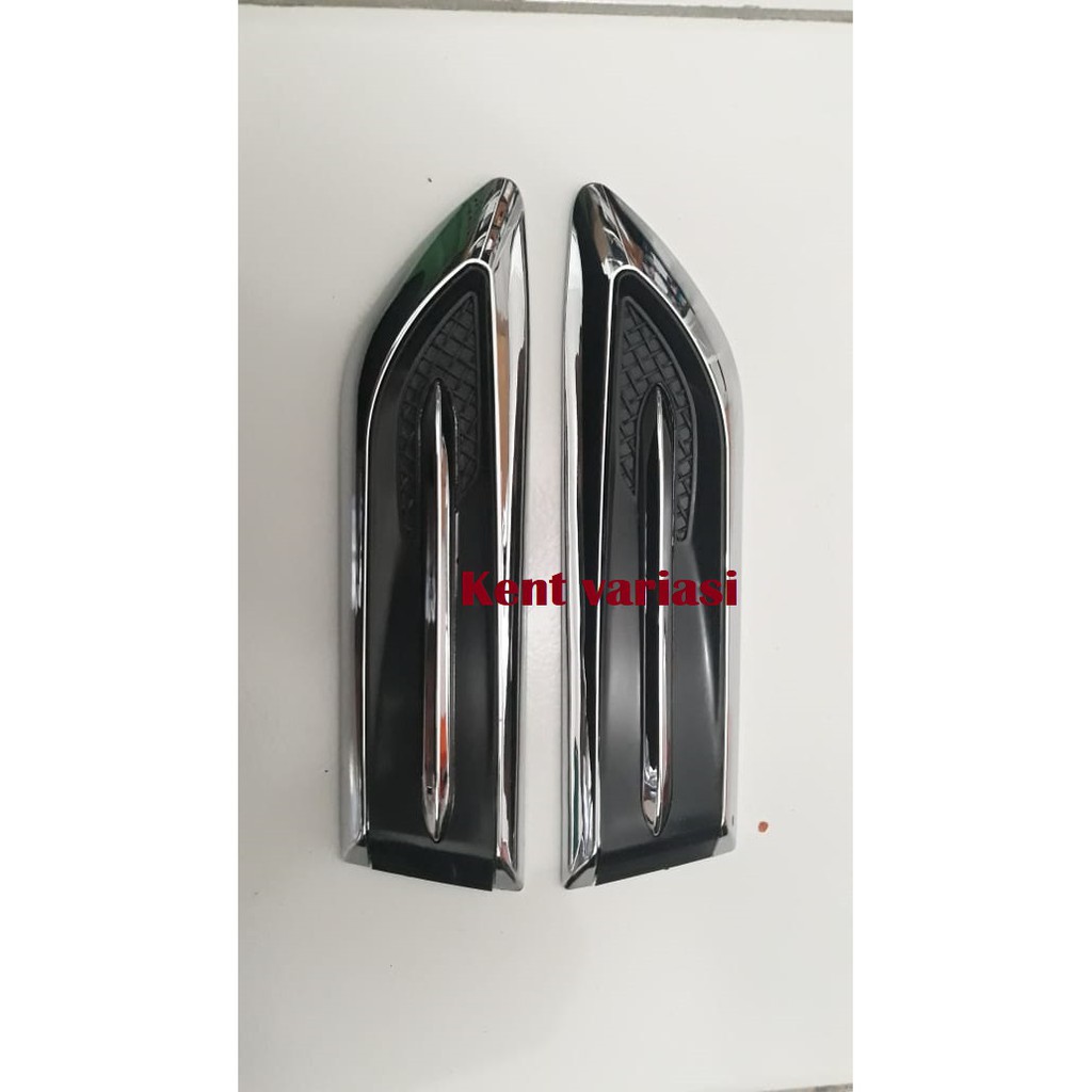 Side Vent Hitam Kombinasi Chrome Mobil Universal