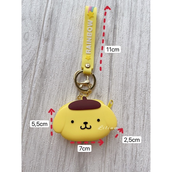 key chain dompet silikon mini TU057 hello kitty melody pompurin cinamoroll gantungan kunci keychain