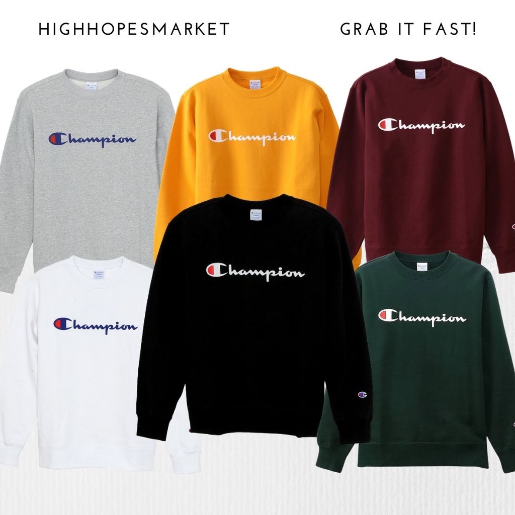 CREWNECK / CN CHAMPION BIG LOGO SCRIPT JAPAN MARKET C3-Q007 (COD)