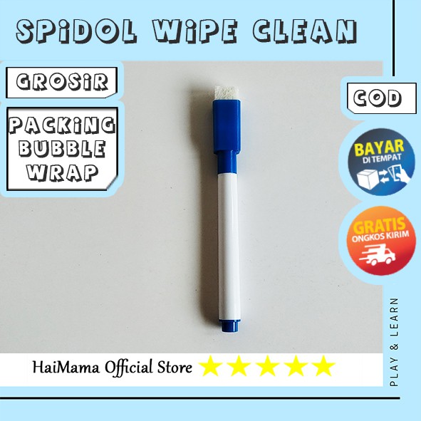 

SPIDOL WIPE CLEAN DENGAN PENGHAPUS / WIPECLEAN